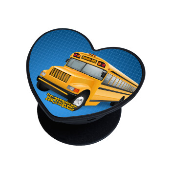 Στον αγαπημένο μου οδηγό σχολικού!, Phone Holders Stand  καρδιά Μαύρο Βάση Στήριξης Κινητού στο Χέρι