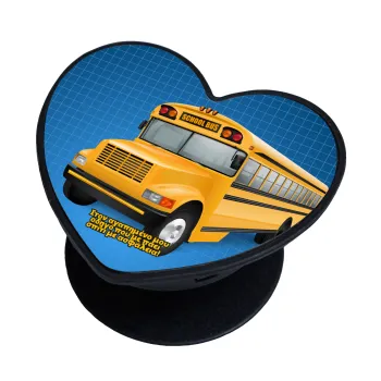 Στον αγαπημένο μου οδηγό σχολικού!, Phone Holders Stand  καρδιά Μαύρο Βάση Στήριξης Κινητού στο Χέρι