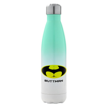 Buttman, Metal mug thermos Green/White (Stainless steel), double wall, 500ml