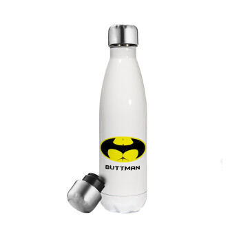 Buttman, Metal mug thermos White (Stainless steel), double wall, 500ml