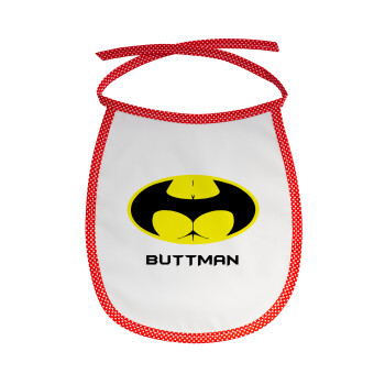 Buttman, Σαλιάρα μωρού αλέκιαστη με κορδόνι Κόκκινη