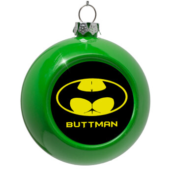 Buttman, Στολίδι Χριστουγεννιάτικη μπάλα δένδρου Πράσινο 8cm