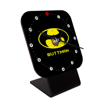 Buttman, Επιτραπέζιο ρολόι ξύλινο με δείκτες (10cm)