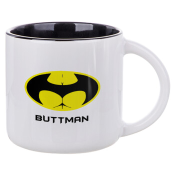 Buttman, Κούπα κεραμική 400ml Λευκή/Μαύρη