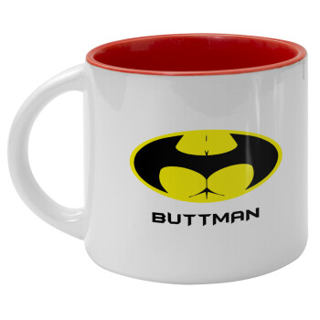 Buttman, Κούπα κεραμική 400ml Λευκή/Κόκκινη