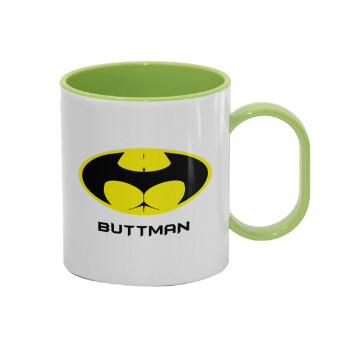 Buttman, Κούπα (πλαστική) (BPA-FREE) Polymer Πράσινη για παιδιά, 330ml