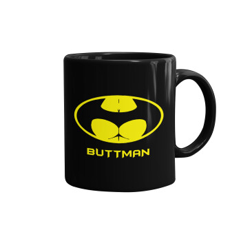 Buttman, Mug black, ceramic, 330ml