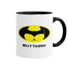 Buttman, Κούπα χρωματιστή μαύρη, κεραμική, 330ml