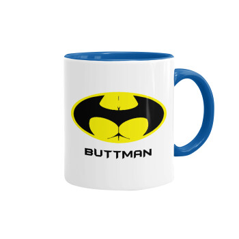 Buttman, Κούπα χρωματιστή μπλε, κεραμική, 330ml