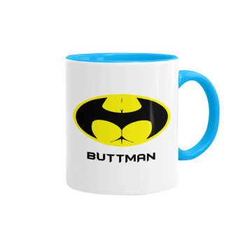 Buttman, Κούπα χρωματιστή γαλάζια, κεραμική, 330ml