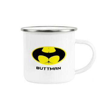 Buttman, Κούπα Μεταλλική εμαγιέ λευκη 360ml
