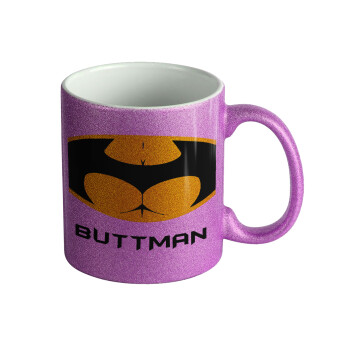 Buttman, Κούπα Μωβ Glitter που γυαλίζει, κεραμική, 330ml
