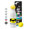 Tennis ball Metal mug thermos White, double wall, 550ml