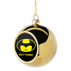 Golden Christmas tree ball ornament 8cm