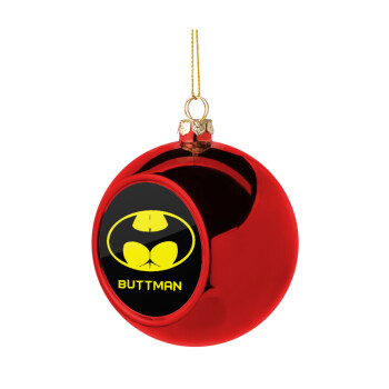 Buttman, Χριστουγεννιάτικη μπάλα δένδρου Κόκκινη 8cm