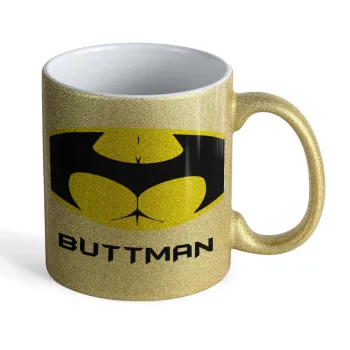 Buttman, Κούπα Χρυσή Glitter που γυαλίζει, κεραμική, 330ml