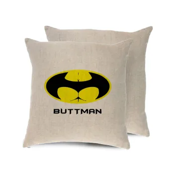 Buttman, Μαξιλάρι καναπέ ΛΙΝΟ 40x40cm περιέχεται το  γέμισμα