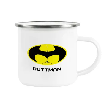 Buttman, Κούπα Μεταλλική εμαγιέ λευκη 360ml
