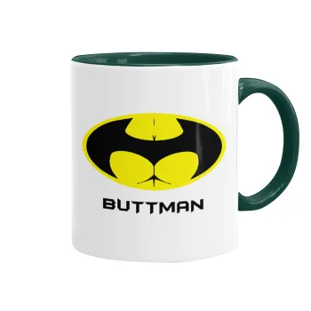 Buttman, Mug colored green, ceramic, 330ml