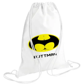 Buttman, Τσάντα πλάτης πουγκί GYMBAG λευκή (28x40cm)