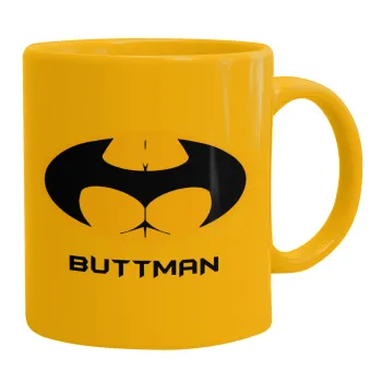 Buttman, Κούπα, κεραμική κίτρινη, 330ml