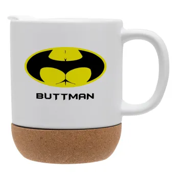 Buttman, Κούπα, κεραμική με βάση φελού και καπάκι (ΜΑΤ), 330ml