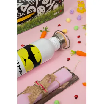 Buttman, Πασχαλινή Λαμπάδα με παγούρι μεταλλικό (620ml, stainless steel) & κερί αρωματικό πλακέ (30cm) (ΡΟΖ)