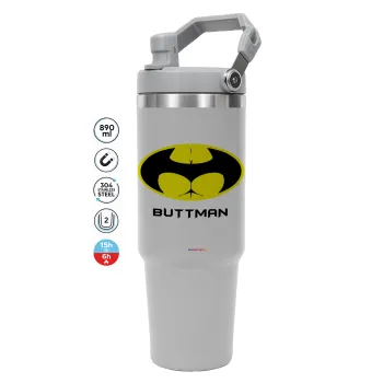 Buttman, GREY color, 890ml (30oz) stainless Steel Tumbler with Handle