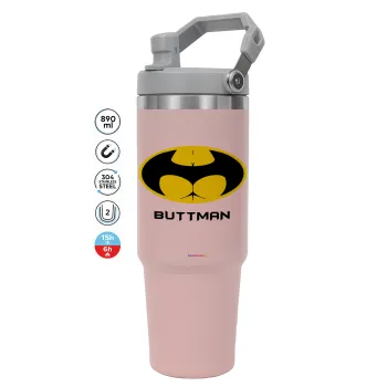 Buttman, Pink color, 890ml (30oz) stainless Steel Tumbler with Handle