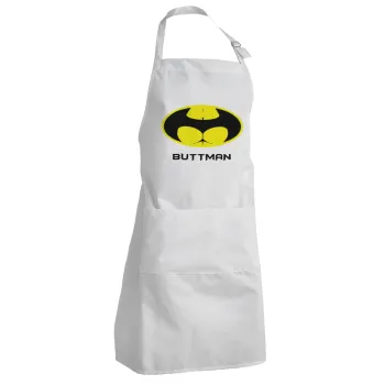Buttman, Adult Chef Apron (with sliders and 2 pockets)