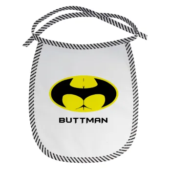 Buttman, Σαλιάρα μωρού αλέκιαστη με κορδόνι Μαύρη