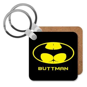 Buttman, Μπρελόκ Ξύλινο τετράγωνο MDF