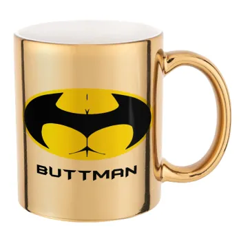 Buttman, Κούπα κεραμική, χρυσή καθρέπτης, 330ml