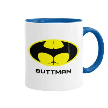 Buttman, Mug colored blue, ceramic, 330ml