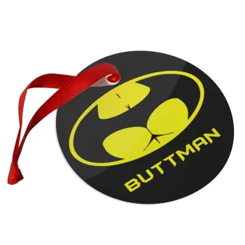 Buttman, Christmas ornament glass 9cm