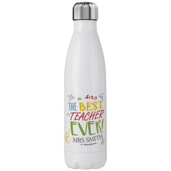 The best teacher ever!, Stainless steel, double-walled, 750ml
