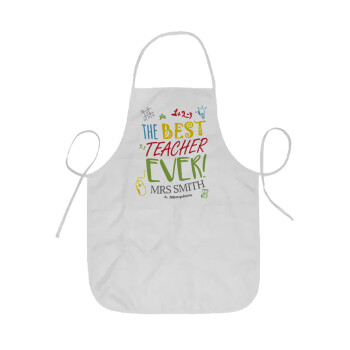 The best teacher ever!, Ποδιά Σεφ ολόσωμη κοντή  Παιδική (44x62cm)