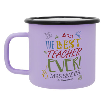 The best teacher ever!, Κούπα Μεταλλική εμαγιέ ΜΑΤ Light Pastel Purple 360ml