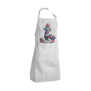 Happy 4th of July, Adult Chef Apron (with sliders and 2 pockets)