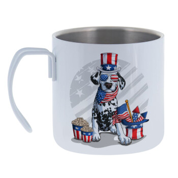 Happy 4th of July, Mug Stainless steel double wall 400ml