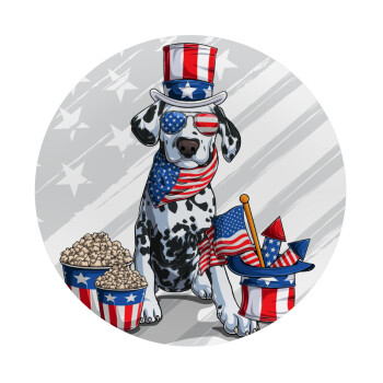 Happy 4th of July, Mousepad Round 20cm