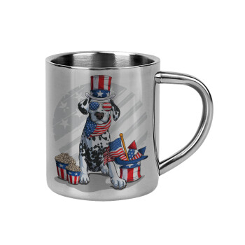 Happy 4th of July, Mug Stainless steel double wall 300ml