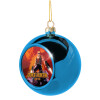 Blue Christmas tree ball ornament 8cm
