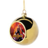 Golden Christmas tree ball ornament 8cm