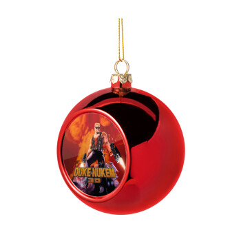Duke nukem, Christmas tree ball Red 8cm