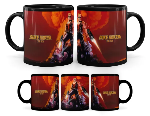 Duke nukem — Mug black, ceramic, 330ml