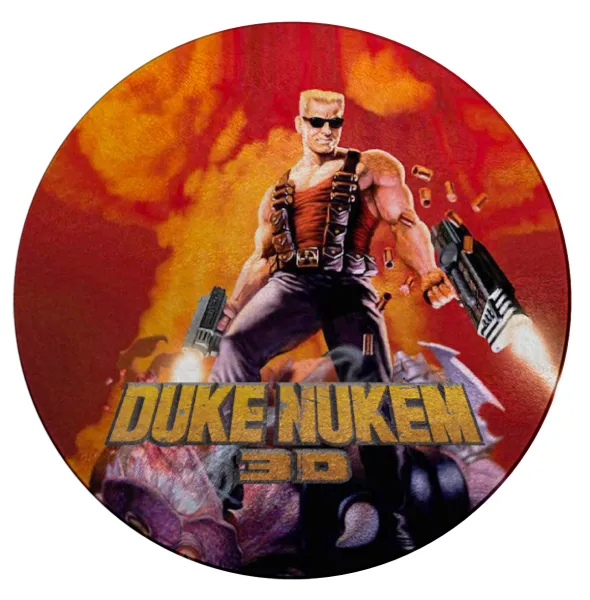 Duke nukem — Επιφάνεια κοπής γυάλινη στρογγυλή (30cm)