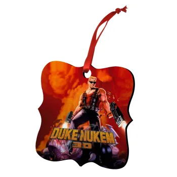 Duke nukem, Christmas ornament polygon wooden 7.5cm