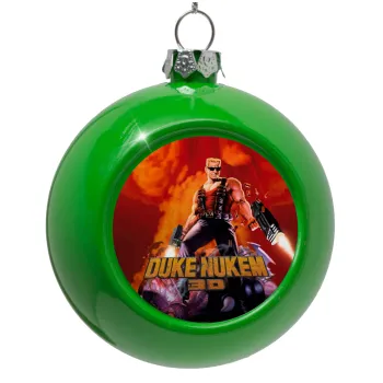 Duke nukem, Green Christmas tree ornament bauble 8cm