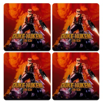 Duke nukem, ΣΕΤ 4 Σουβέρ ξύλινα τετράγωνα (9cm)